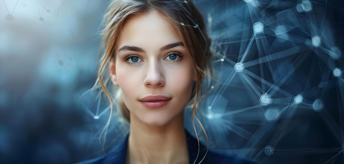w3vell_quotheadshot-woman-representing-intersection-ai-technology-human-connectionquot-concept-technology-in